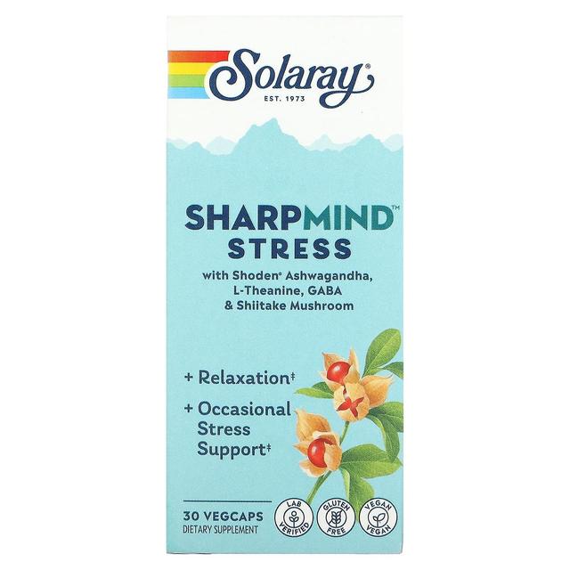 Solaray, SharpMind Stress, 30 Vegcaps on Productcaster.