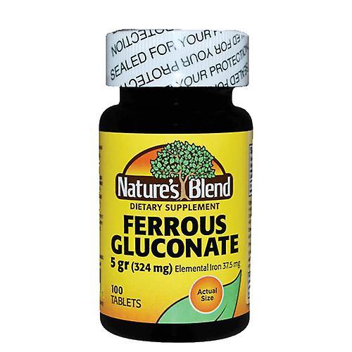 Nature's Blend Ferrous Gluconate Tablets,324 mg ,100 Tabs (Pack of 2) on Productcaster.