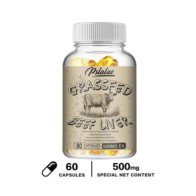 Visgaler Grass Fed Beef Liver Capsules To Support Energy Production, Digestion, Immunity And General Health Health Supplement 60 Capsules on Productcaster.