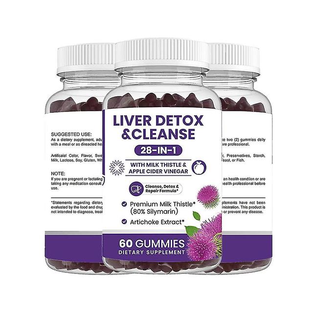 Leverrensning Detox & Reparation Gummies Opskrift - Urtelever Support Supplement: Marietidsel, artiskokekstrakt, mælkebøtte, sukkerroer, cikorie ro... on Productcaster.