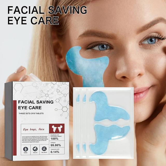 Facial Saving Collagen Film, Collagen Film For Face and Eye, High Prime Hydrolyzed Collagen Film Anti-aging, 6pcs/3pairs 2pcs on Productcaster.