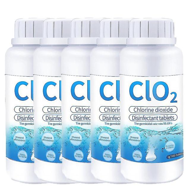 100/300/500PCS Disinfection Tablets,Effervescent Tablet,Chlorine Dioxide Clo2 Anti-bacterial Disinfection Chemical Tablet -CL Size 5Bottle on Productcaster.