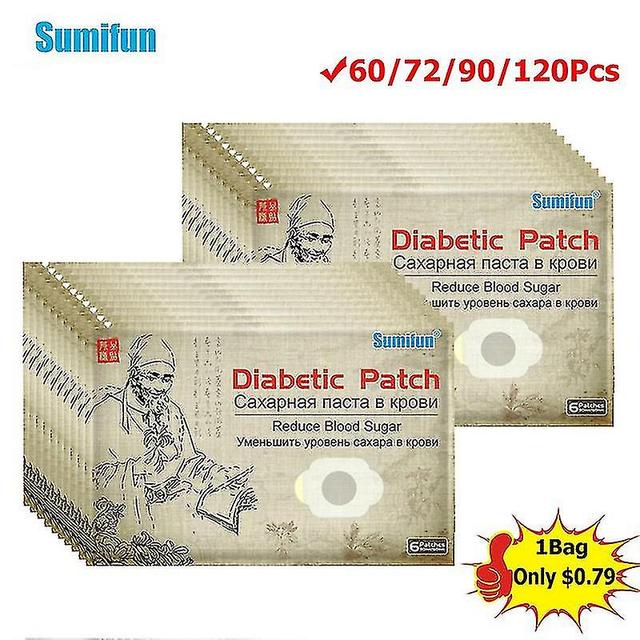 Timubike 60-120pcs Diabetische Patch Chinese natuurlijke kruiden Navel Sticker Bloedglucose Lagere bloedsuikerspiegel Body Care Plaster 60pcs in 10... on Productcaster.