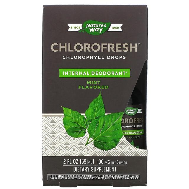 Nature's Way, Chlorofresh, Chlorophyll Drops, Mint, 2 fl oz (59 ml) on Productcaster.