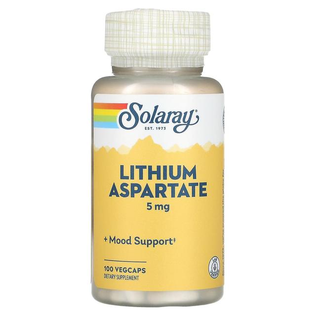 Solaray, Lithium Aspartate, 5 mg, 100 Vegcaps on Productcaster.