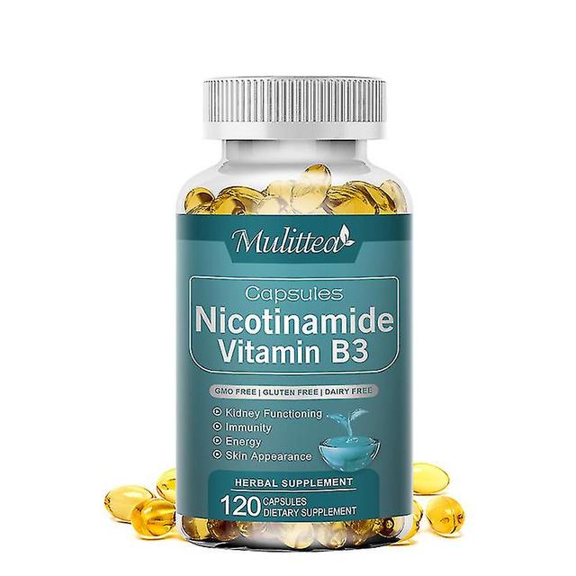 Guoguo Nicotinamide With Coq10 Vitamin B3 500mg Coenzyme Q10 Capsules To Support Energy Skin Cell & Brain Health 60pills on Productcaster.