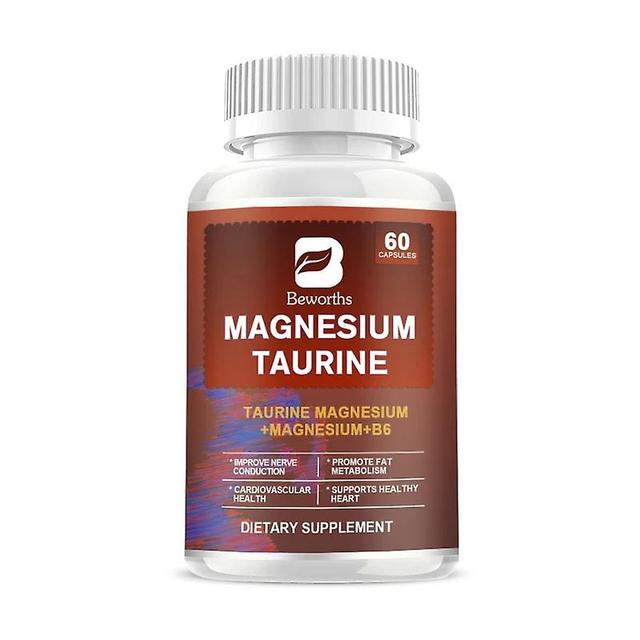 Eccpp Magnesium Taurine Pill Support Healthy Muscle Function,nerve And Heart Health Chelate Magnesium Supplements Vegan Diet 60pcs 1bottle on Productcaster.