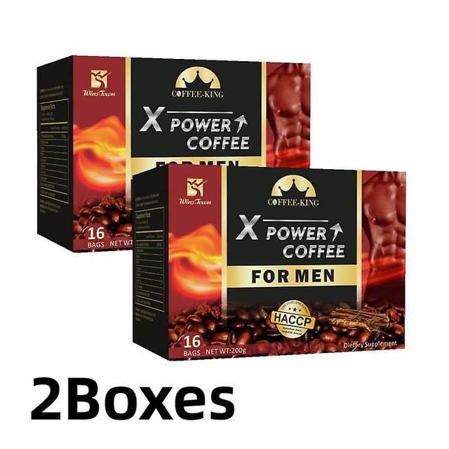 1-5boxes Ginseng Coffee Maca Coffee X Power for Men Enhance Libido Sexual Desire 2024 2Boxes on Productcaster.