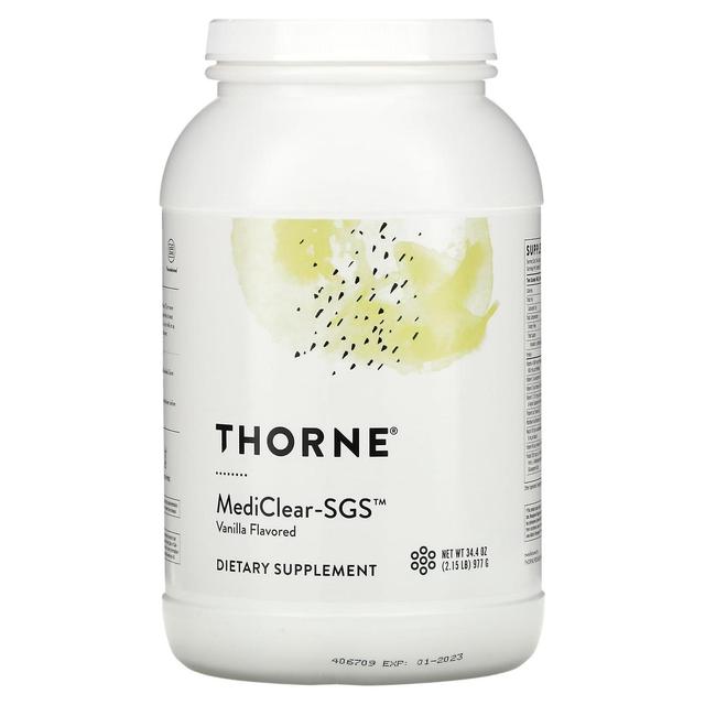 Thorne Research, MediClear-SGS, Vanilla, 34.4 oz (977 g) on Productcaster.