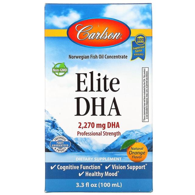 Carlson, Elite DHA, Natural Orange, 2,270 mg, 3.3 fl oz (100 ml) on Productcaster.