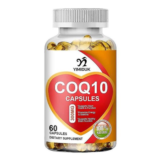 Coq10 Capsules 300 Mg Coenzyme Q10 Vegetarian For Energy Support Heart Healthy Protective Antioxidant 1 Bottles 60pcs on Productcaster.