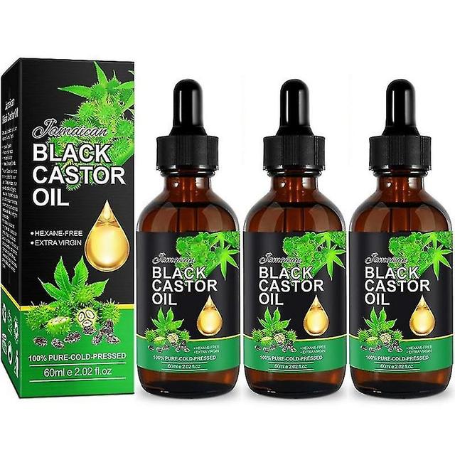 Sxcy 1-3pcs Jamaican Black Castor Oil, 100% Pure Cold Pressed New Hair Growth Oil on Productcaster.