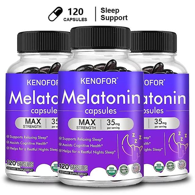 Sofirn KENOFOR Melatonina Sleep Aid - wspomaga relaks i zdrowie snu, reguluje jet lag i poprawia jakość snu 120 count-3 bottle on Productcaster.