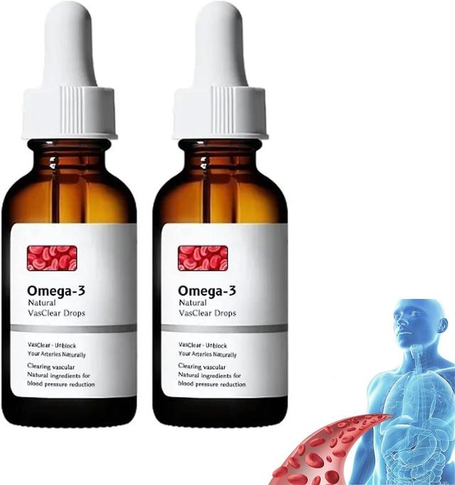 Haobuy Vegan Omega-3 Natural Vasclear Drops, Fish Oil Alternative, DHA, EPA, DPA - Heart, Brain, Joint, Eye, Immune Support Omega-3 Drops Fish Oil ... on Productcaster.