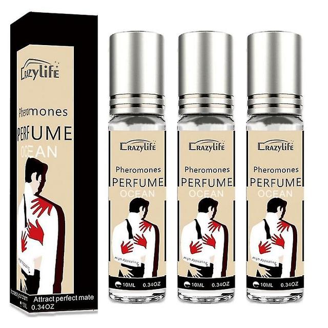 Perfume For Women And Men Long Lasting Pheromone Eau De Toilette Fresh Sweet Ocean Perfume 10ml 3PCS on Productcaster.