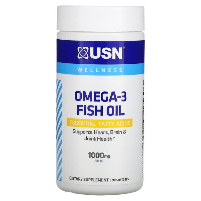 USN, Omega-3 Fish Oil, 1,000 mg, 90 Softgels on Productcaster.