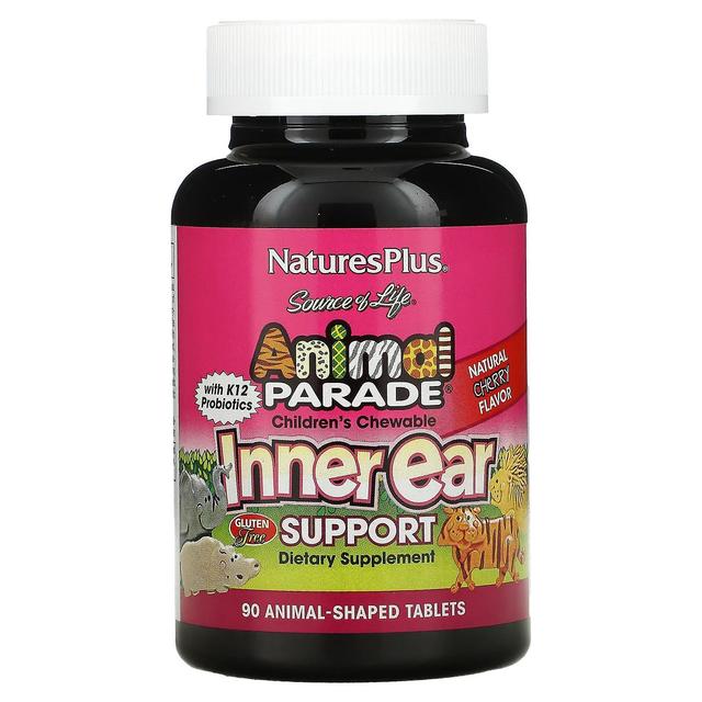 Nature's Plus NaturesPlus, Source of Life, Animal Parade, Children's Chewable Inner Ear Support, Natural Cherry, 9 on Productcaster.