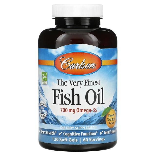 Carlson, The Very Finest Fish Oil, Arancia naturale, 350 mg, 120 Soft Gels on Productcaster.