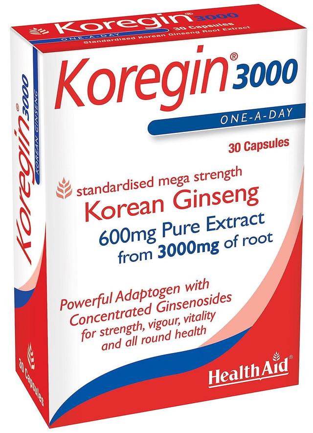 Health Aid Hälsostöd koregin3000 koreanska ginseng 600mg 30's on Productcaster.