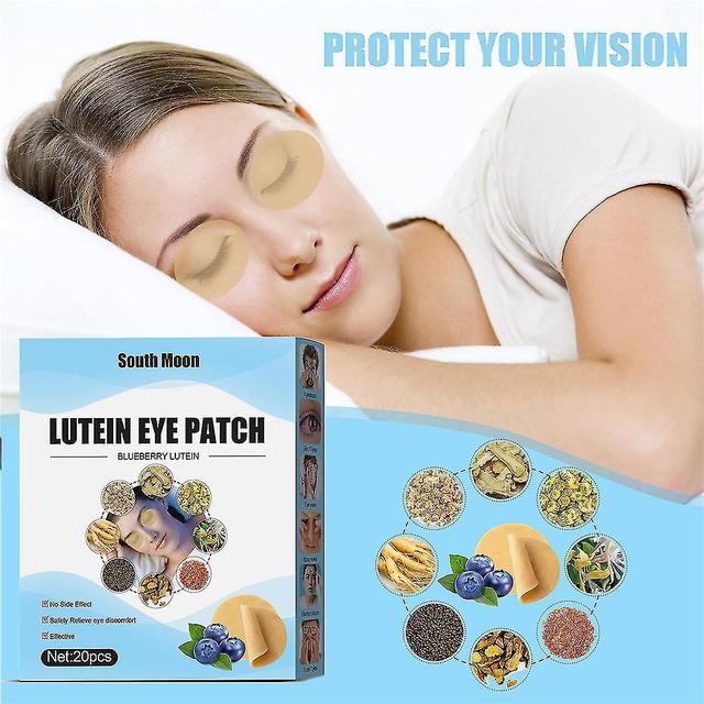 1/2 Pack Eye Patch Effective Compact Blueberry Lutein Herbal Relieve Fatigue 1Pack on Productcaster.