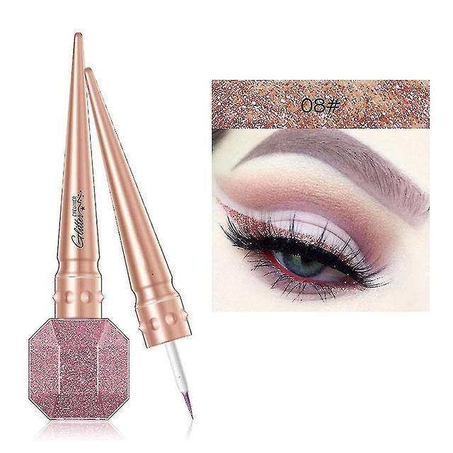 Szmtcv Colorful Glitter Eyeliner Long Lasting Smudge-proof Eye Liner Highlight Brighten Liquid Eye Liner 08 on Productcaster.