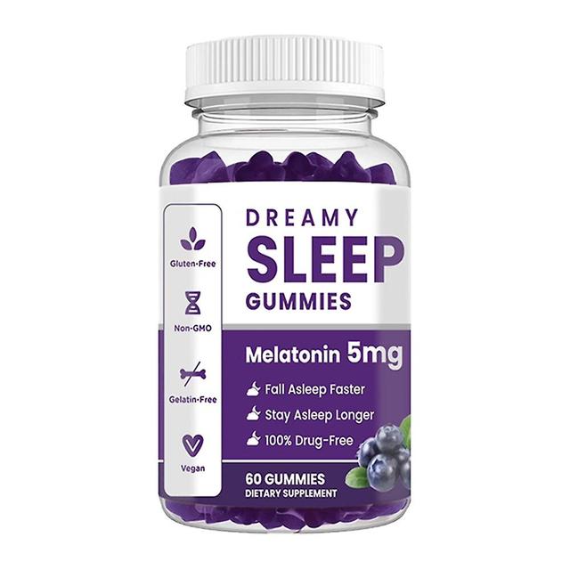 Melatonina Gummies Natural Sleep Aid, Suplement snu, Witaminy, Wspiera spokojny sen, Melatonina Żelki dla dorosłych - 60 żelków 1 pcs on Productcaster.