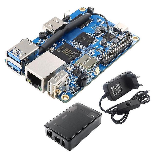 For Oran Pi 3lts Allwinner H6 -core 2gb+8gb Emmc Flash Hd+wifi+bt5.0 Board+case+ Adapter Eu on Productcaster.