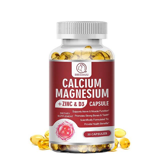 Vorallme Kalcium Magnesium Zink Kapsel Starka ben Skydda lederna Immun Booster Hjälper celldelning &tillväxt Vitamin D3 Tillägg 30pcs on Productcaster.