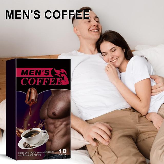 Men's Energy Coffee, Black Maca Men's Energy Coffee, Instant Black Maca Coffee Powder Energy Supplements For Men Enhance 4 Box - 40pcs on Productcaster.