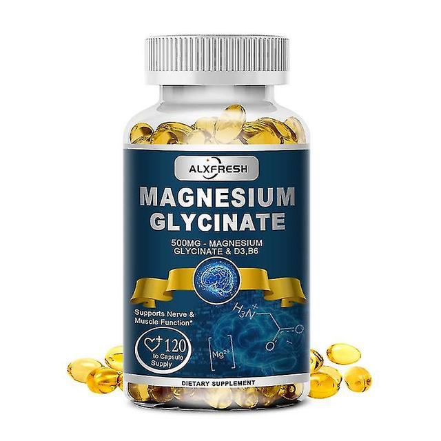 Hu Magnesium Glycin Capsule fremmer muskel og nerve sundhed støtte hjerte-kar-funktion Helsekost Hu 1X flaske 120pcs on Productcaster.