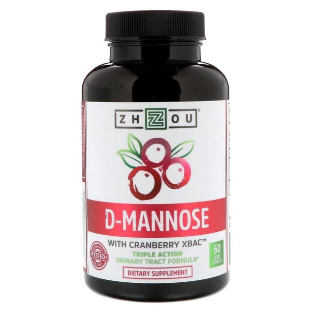 Zhou Nutrition, D-Mannose with Cranberry XBAC, 60 Veggie Capsules on Productcaster.