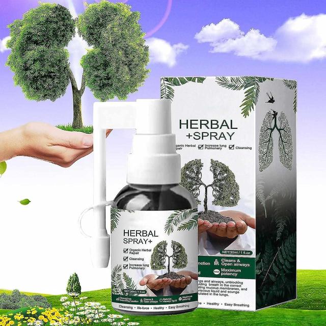 Herbal Lung Cleanse Mist, Organic Lung Health Supplement Powerful Lung Support Spray For Better Res 1pcs - 30ml on Productcaster.