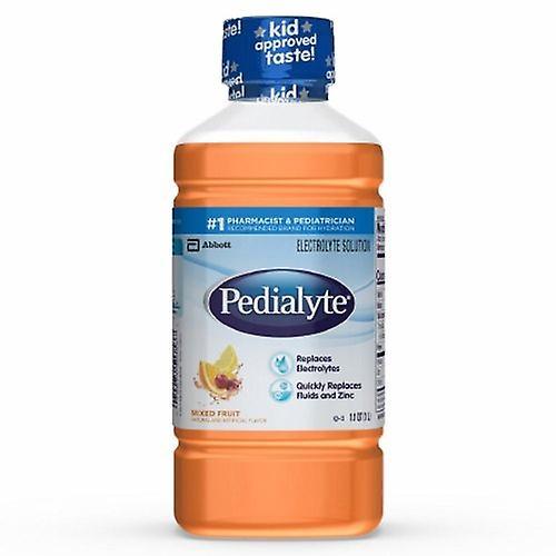 Pedialyte Pediatric Oral Electrolyte Solution Fruit Flavor 1 Litro Botella Listo para usar, Cuenta de 8 (Paquete de 1) on Productcaster.