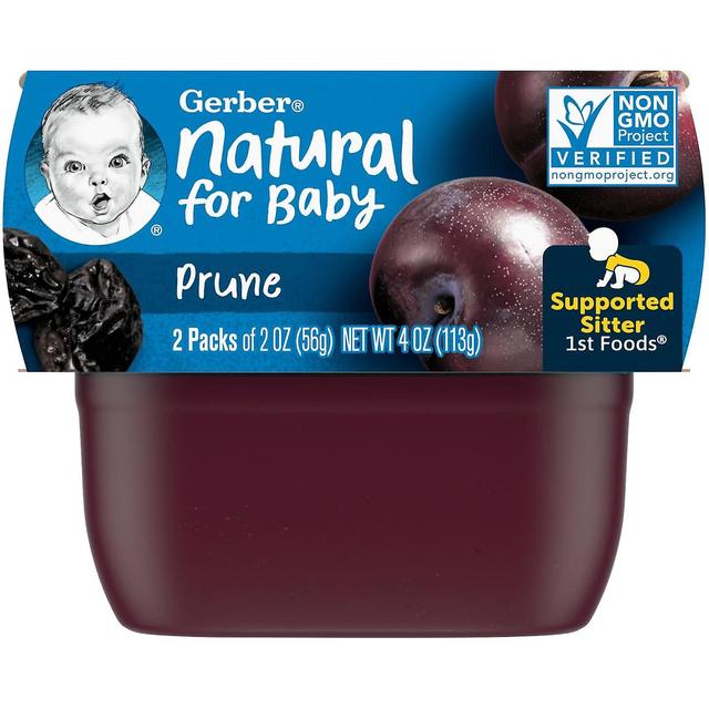 Gerber, Natural for Baby, 1st Foods, Prune, 2 Pack, 2 oz (56 g) Each on Productcaster.