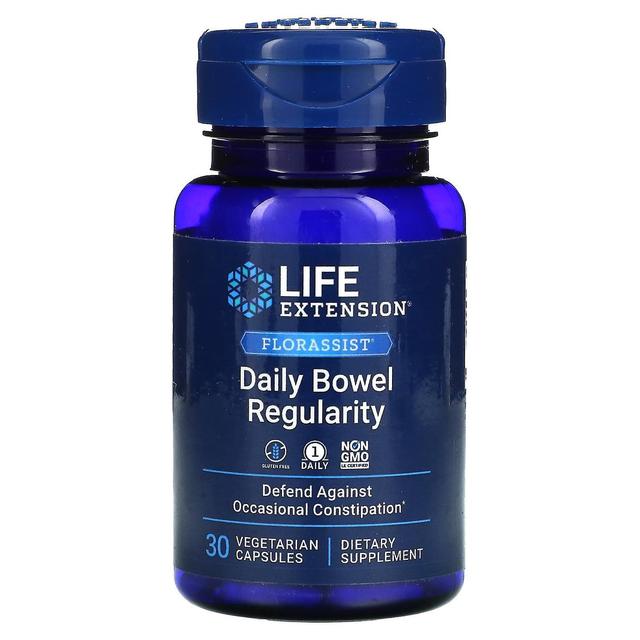 Life Extension, Florassist, Daily Bowel Regularity, 30 Vegetarian Capsules on Productcaster.