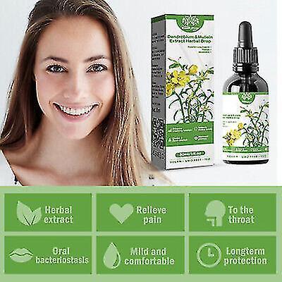 Szlykj 50% Off-10pcs Herba Lung Health Essence Dendrobium Mullein Extracto Herba Drops Serum 30ml on Productcaster.