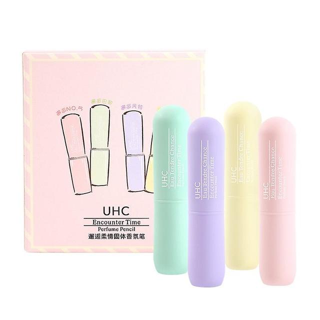 1pc Portable Solid Perfume Easy To Carry Lasting Fresh Light Fragrance Stay Long 4pcs 1set on Productcaster.