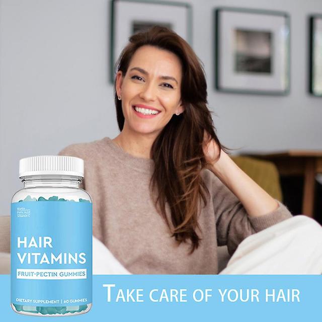 2 Pack Hair Gummies Biotin Sugar Biotin Hair And Nail Growth Gummies on Productcaster.