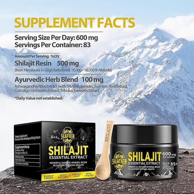 Wtowin Ren 100% Himalaya Shilajit harpiks Høj styrke til mænd Kvinder Energy Boost Organic Shilajit harpiks supplement med 85+ spormineraler 2 sæt ... on Productcaster.