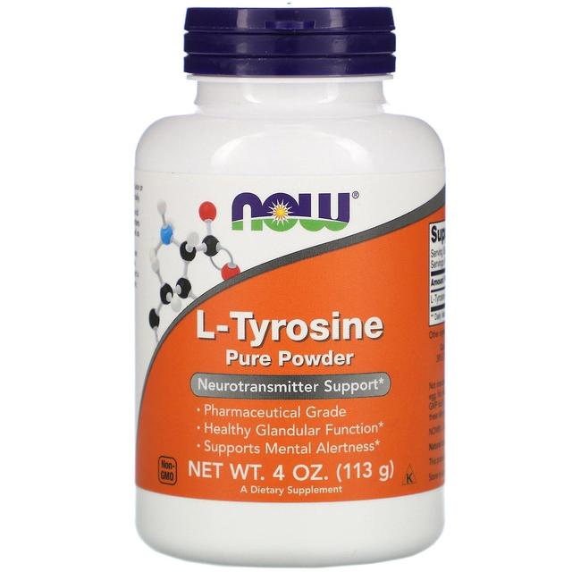 NOW Foods Nu Fødevarer, L-Tyrosin Rent Pulver, 4 oz (113 g) on Productcaster.