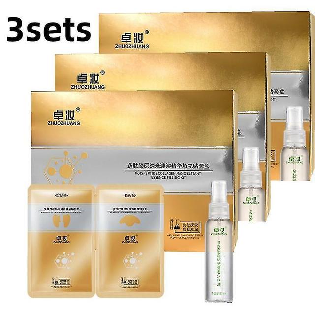 3sets Peptide Deer Bone Collagen Essence Kit Anti Aging Nano Instant Essence Filling Essence Set Moisturizing Skin Care on Productcaster.