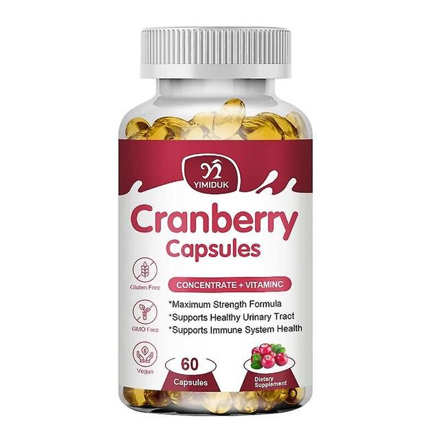 Vorallme Cranberry-Extrakt-Kapseln mit Vitamin C, starkem Antioxidans, Harnwegsgesundheit, Entgiftung und Verjüngung 1 Flaschen 60 pcs on Productcaster.