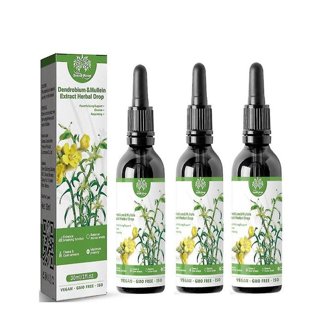 Dendrobium Mullein Extract - Powerful Lung Cleanse Respiratory Herbal Drop -GSL 3PCS on Productcaster.