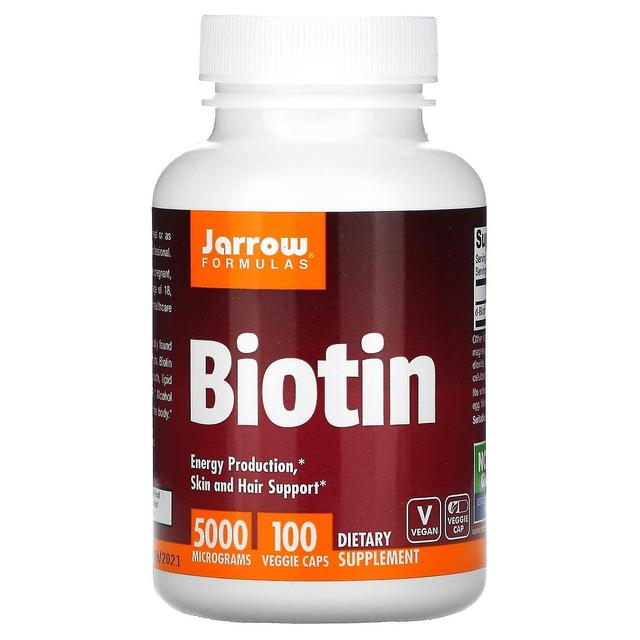 Jarrow Formulas Jarrow Formler, Biotin, 5 000 mcg, 100 Veggie Caps on Productcaster.