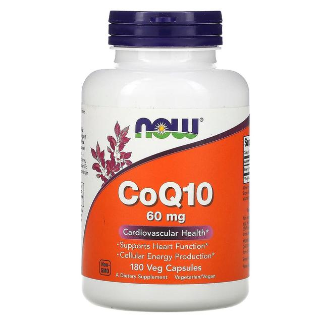 NOW Foods NU Fødevarer, CoQ10, 60 mg, 180 Veg Kapsler on Productcaster.