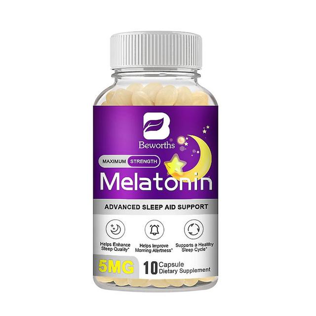 Tib Melatonine 5mg Vitamine B6 Anti Stress Tools Slaappillen Melatonine om te slapen Blijf langer slapen voor volwassen schoonheid gezondheid 10 ca... on Productcaster.