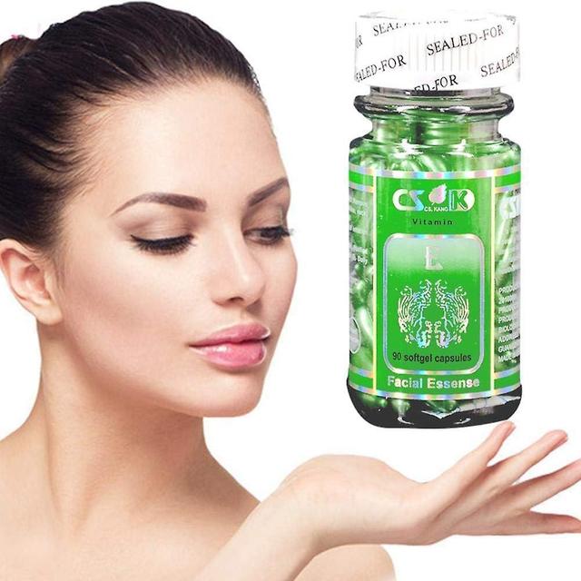 90x Vitamin E Capsules For A Radiant Face, Strong Nails And Hair green 3PCS on Productcaster.