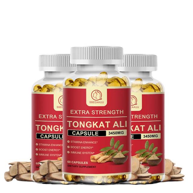 Visgaler 3450 Mg Tongkat Ali Extract Capsule Immune Increase Relieve Fatigue Emotional Support Stimulating Desire Energy Support 60pcs x3bottle on Productcaster.