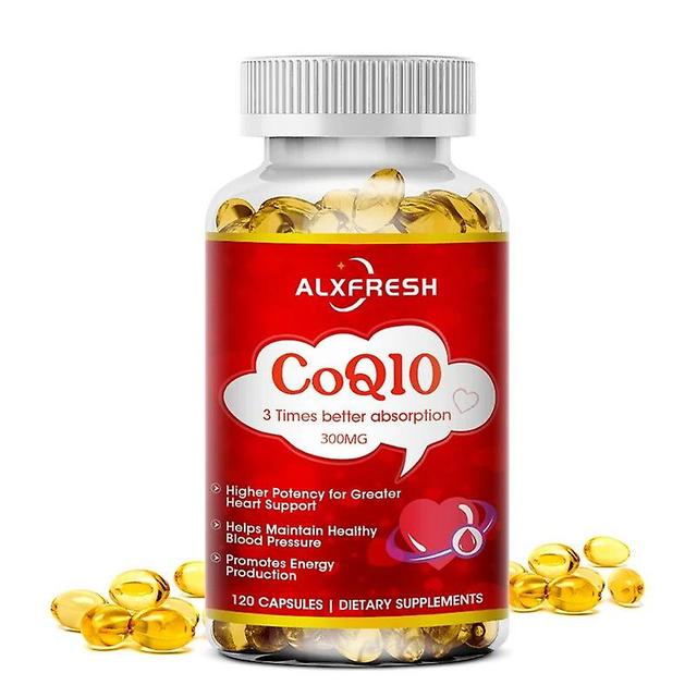 Visgaler Alxfresh 120pcs Coq10 Coenzym Q10 Kapseln fördert kardiovaskulären niedrigen Blutzuckerspiegel Gesundheit Herz liefert Energie Vitamine 1 ... on Productcaster.