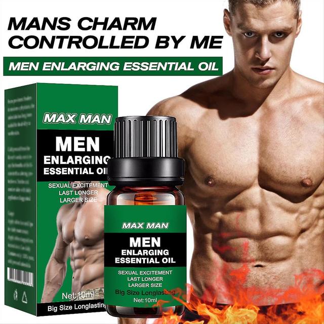 Men Energy Massage Oil, Thicker Enlarger Care Sexual Enhancement Oil For Delay Performance Strength Boost BFQ 2pcs - 20ml Green on Productcaster.